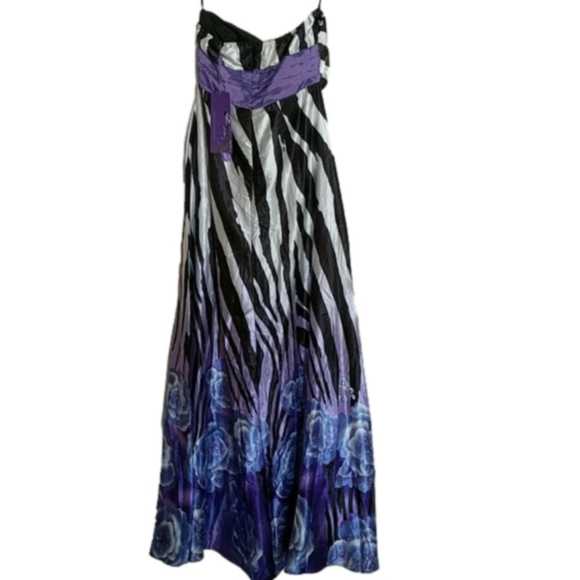 🆕️ Ever-Pretty dress zebra/purple floral sz 6 NWT prom dress - Picture 2 of 7